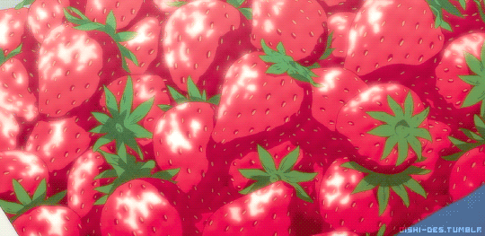 gif of shiny strawberries